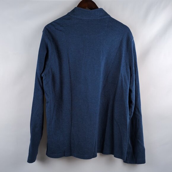 Michael Strahan Men's Blue 1/4 Quarter Zip Sweater Modern Fit, Large - Picture 2 of 8